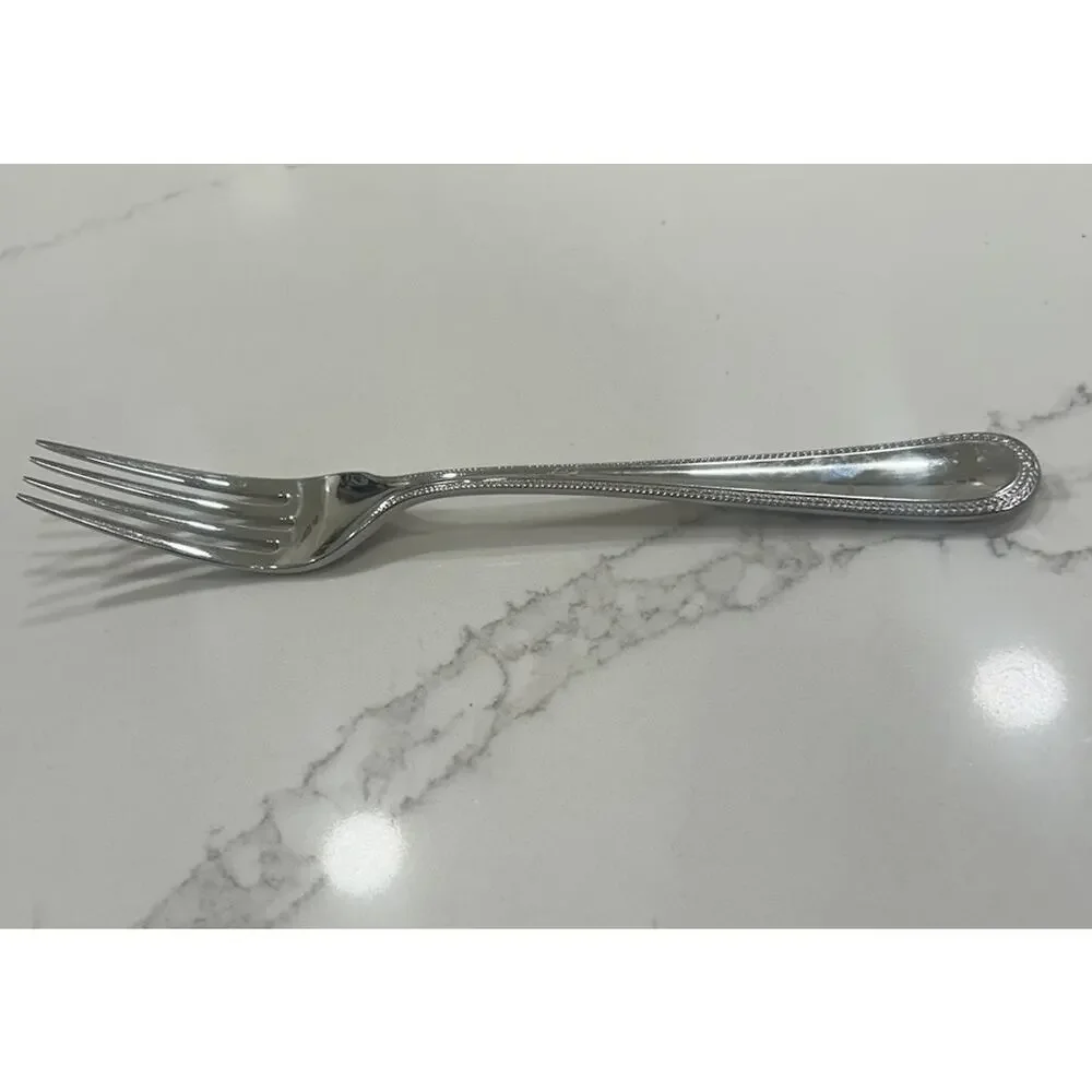 Gorham Madeline Stainless Dinner Fork Glossy‎ 18/10 Flatware Feathers Outline